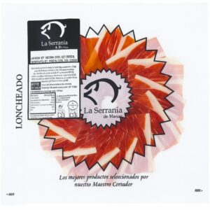 jamon iberico loncheado sobre