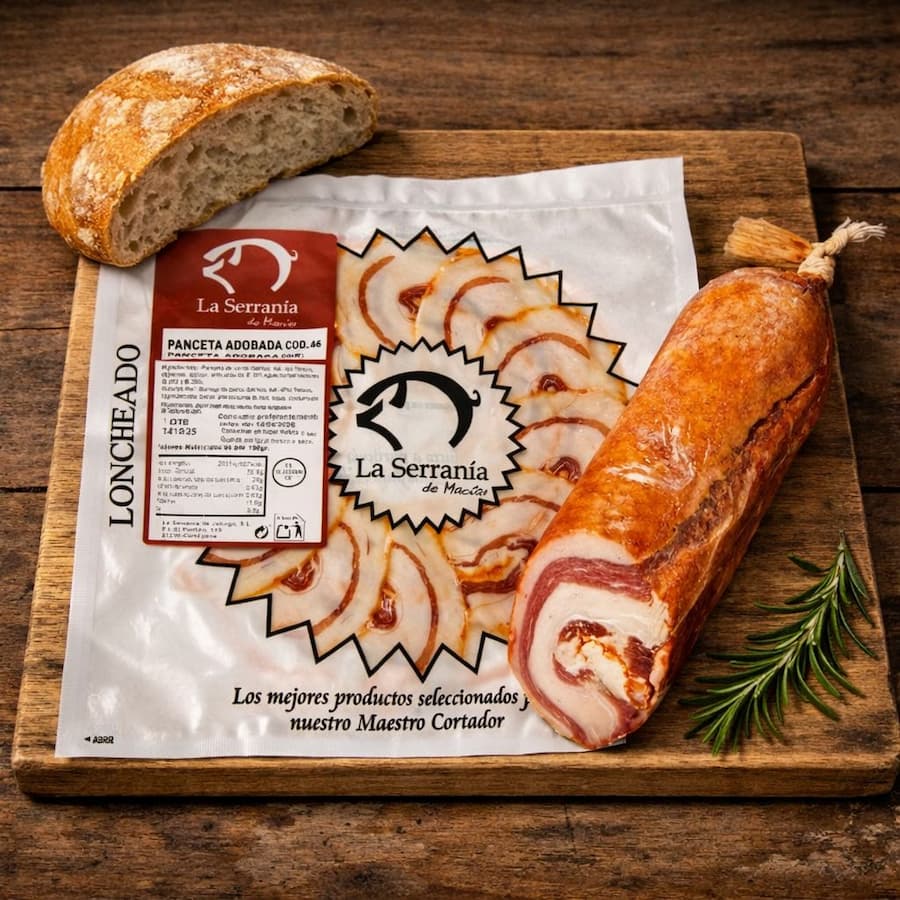 panceta iberica loncheada envasada al vacio